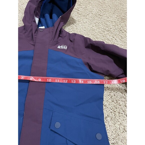 Girls REI CO-OP Peak Fleece Lined Insulated Nylon  Winter Jacket Blur Purple S 8 - Picture 7 of 15